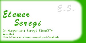 elemer seregi business card